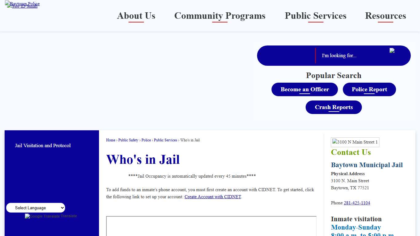 Who's in Jail Baytown, TX